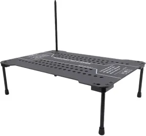 IGT Folding Camping Table, Foldable Picnic Table with 4 Corner and 1/4 inch Threaded Hole, Modular Standard Size for BBQ, Camping, Beach, Carbon Steel, Aluminum Alloy