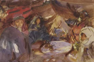 iiRTTFiRT Famous Print Painting Minimalist Artwork Arab Gypsies in a Tent by John Singer Sargent Nature Pictures for Home Decor 60x90cm
