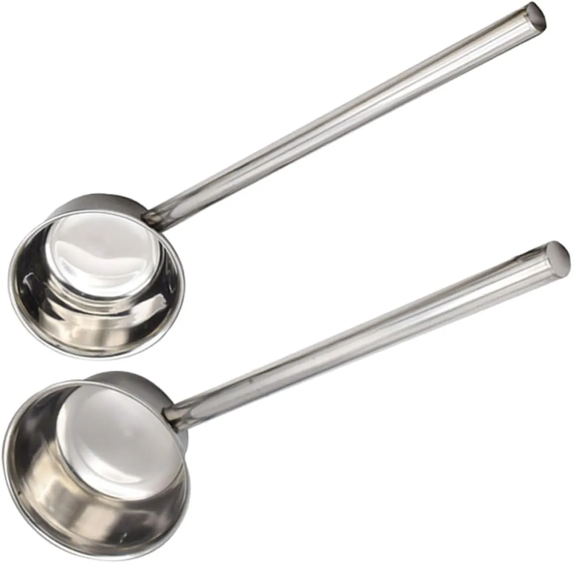 IMIKEYA 2pcs Extended Long Handle Stainless Steel Water Ladle Garden Flower Watering Spoon for Home Kitchen