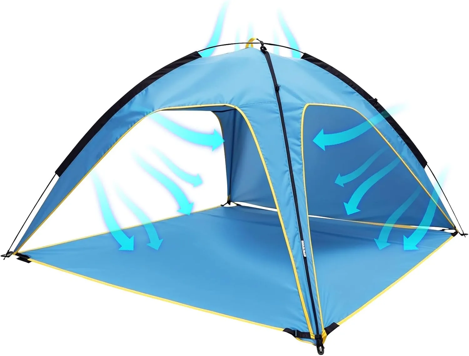 iMounTEK Beach Tent Outdoor UPF50  Tent Canopy for 4-6 Person with 3 Door Openings Carrying Bag Waterproof Easy Setup for Beach Picnic Camping Hiking Adventure Fishing