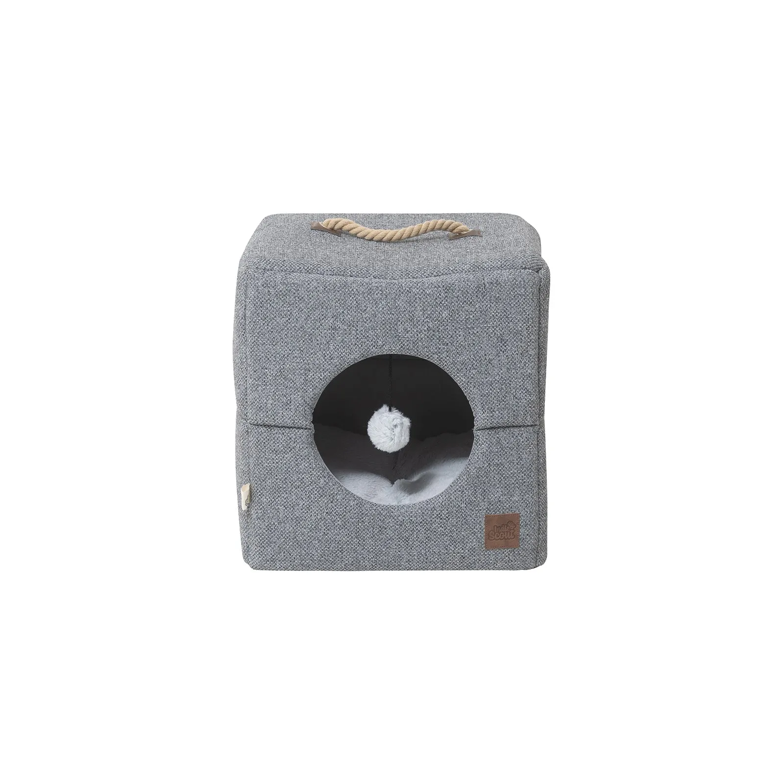Indie & Scout Foldable Pet Cube One Size Charcoal