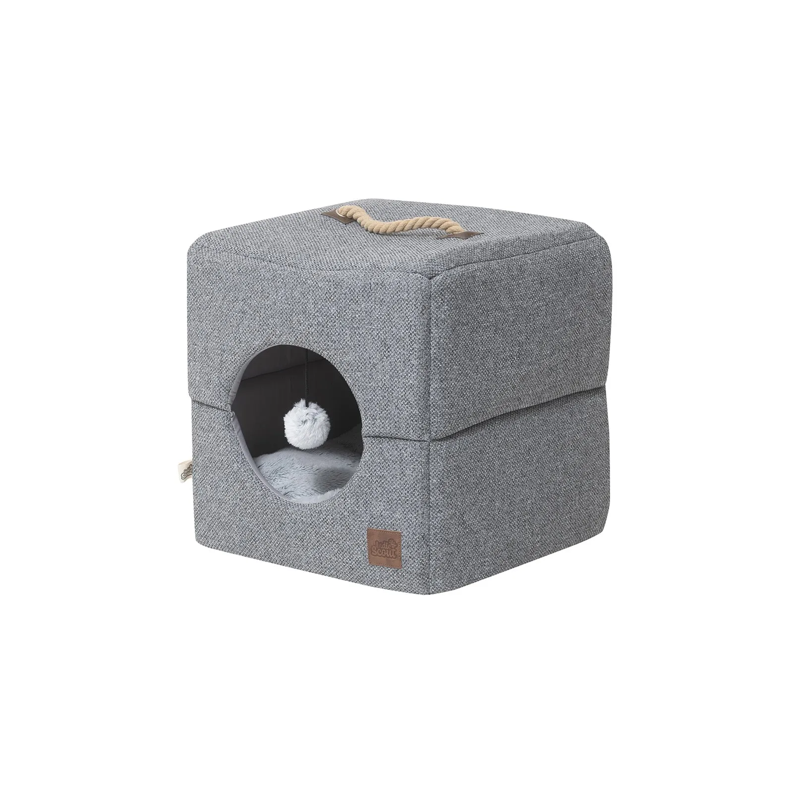 Indie & Scout Foldable Pet Cube One Size Charcoal