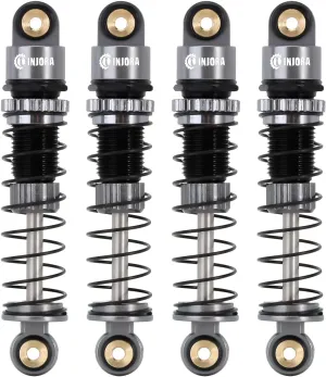 INJORA 39mm Shocks- Aluminum Threaded Shock Adjustable Absorber Oil Damper for Axial SCX24 FMS FCX24M 1/24 RC Crawler Car Upgrade Parts(Grey)