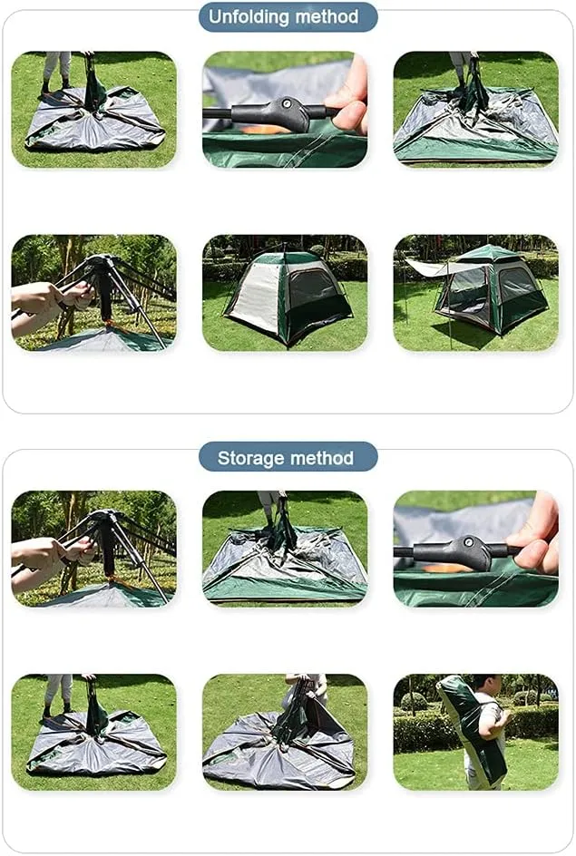 Instant Pop-up Camping Tent for 3-8 People Lightweight Double Layer Family Tent with Carrying Bag for Outdoor Camping Hiking Climbing Fishin (Sky Blue 5~8 Person) (Sky Blue 5~8 Person)