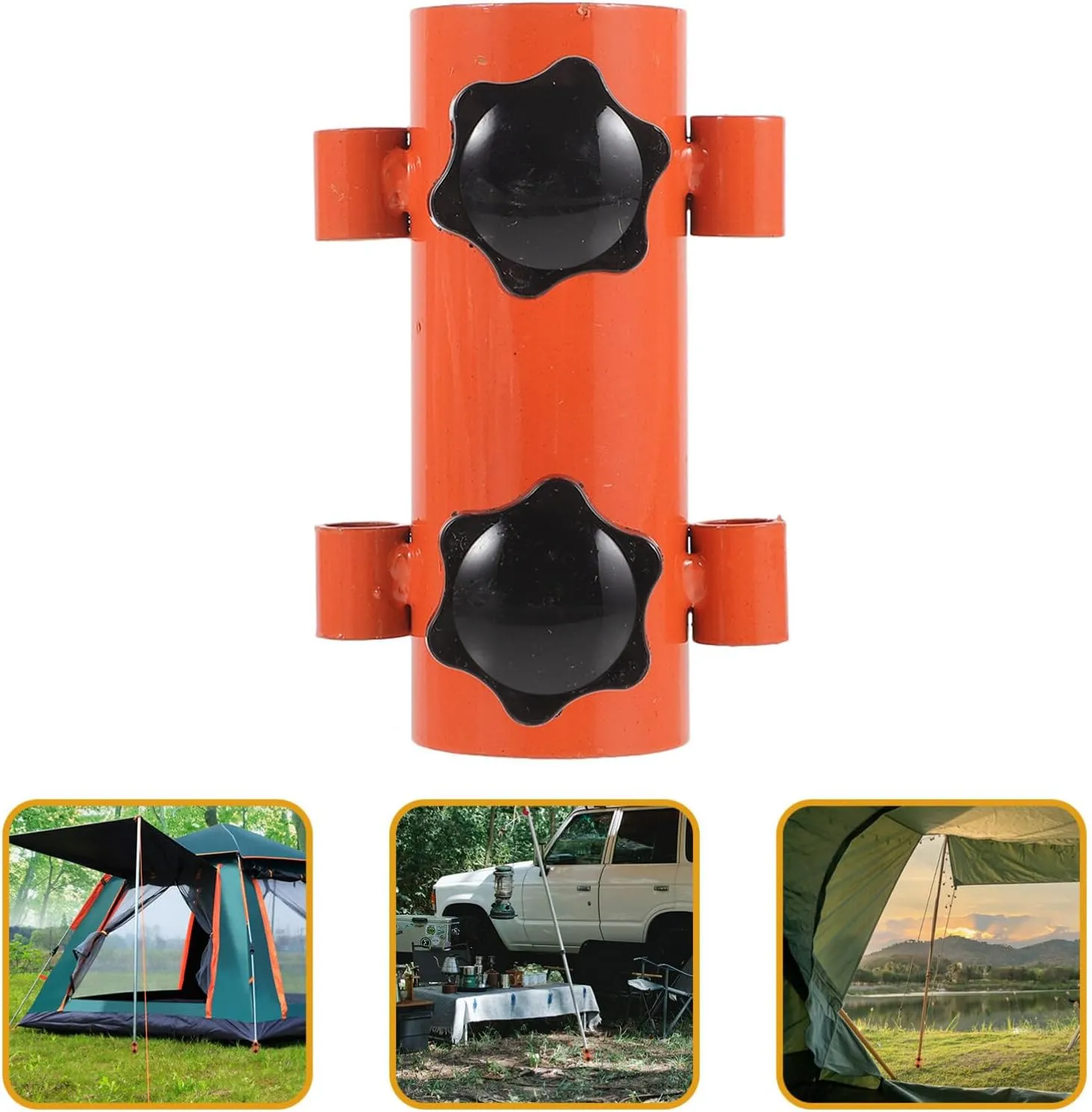 iplusmile Camping Tent Rod Holders Reinforced Windproof Awning Rod Holder，Portable Tent Fixed Tube Pole Stand for Camping