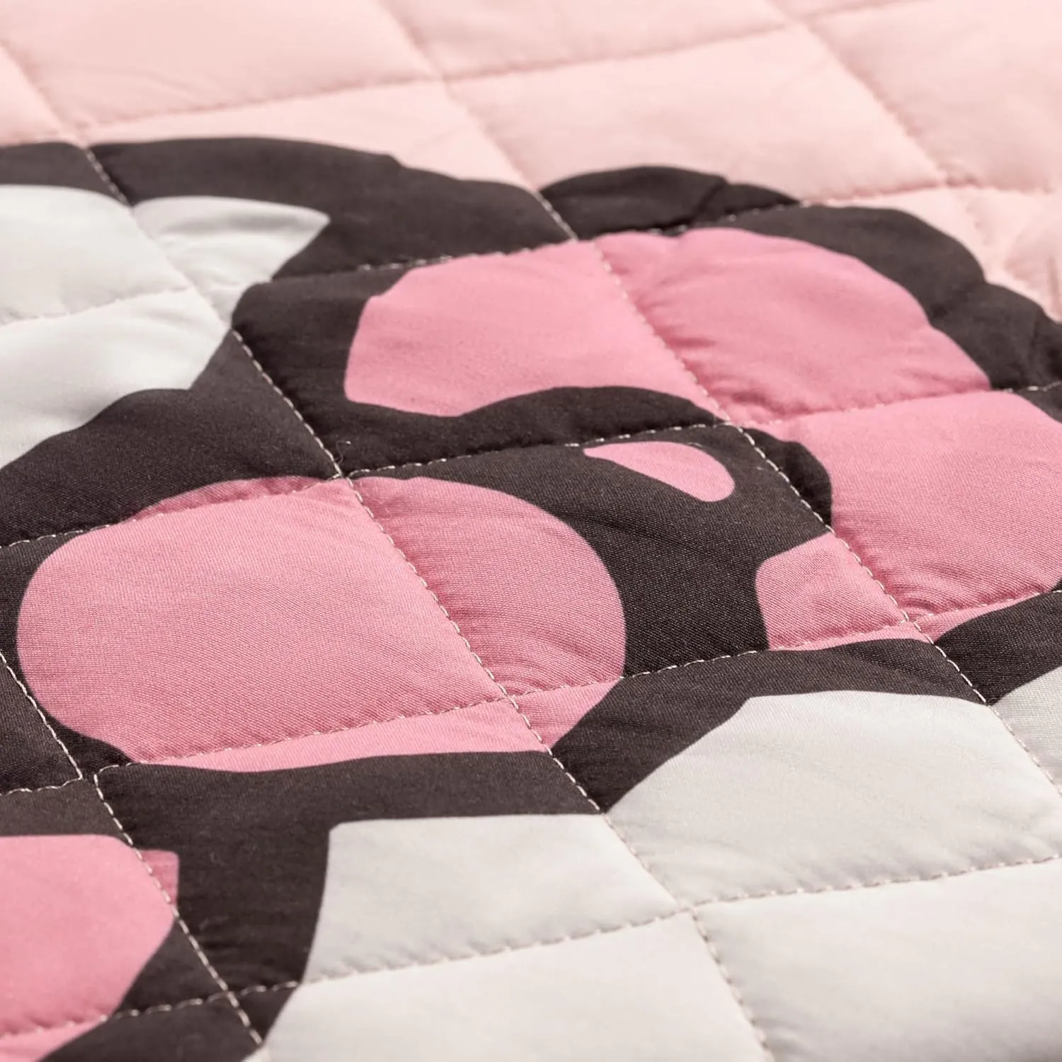 Jay Franco Hello Kitty Pink Stripes & Hearts Full/Queen Size Quilt & Sham Set - Super Soft Lightweight Bedspread Set