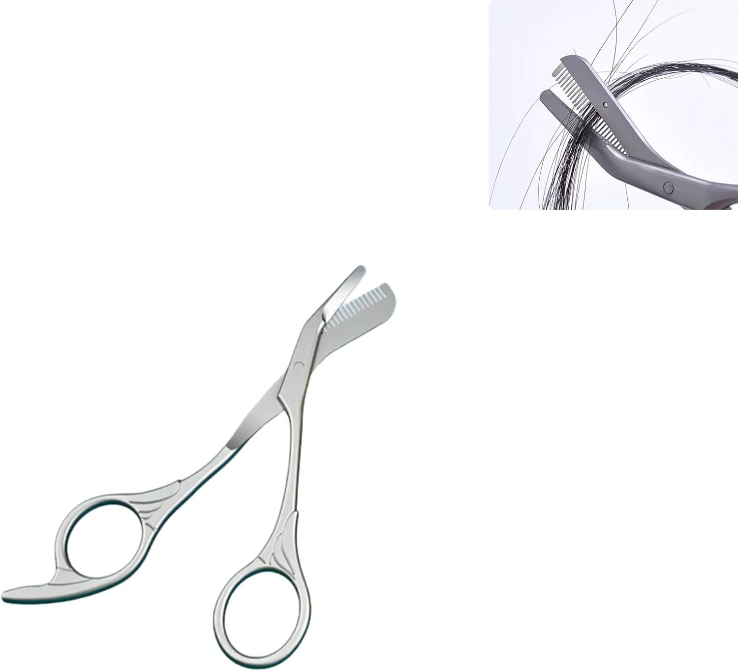 Jetset Essentials Eyebrow Scissors, Browmaster Stainless Steel Trimmer, Eyebrow Scissors with Comb, Eyebrow Trimming Scissors Hair Removal Beauty Tool for Women Men