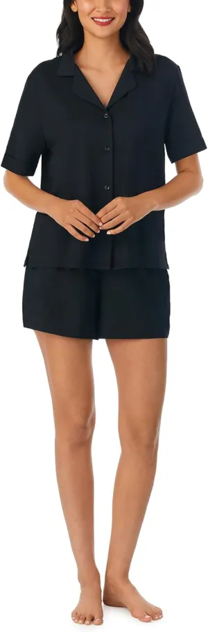 Jones New York Womens Sleepwear Lightweight Short Sleeve and Boxer Short 2-Piece Pajama Set