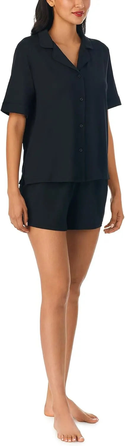 Jones New York Womens Sleepwear Lightweight Short Sleeve and Boxer Short 2-Piece Pajama Set