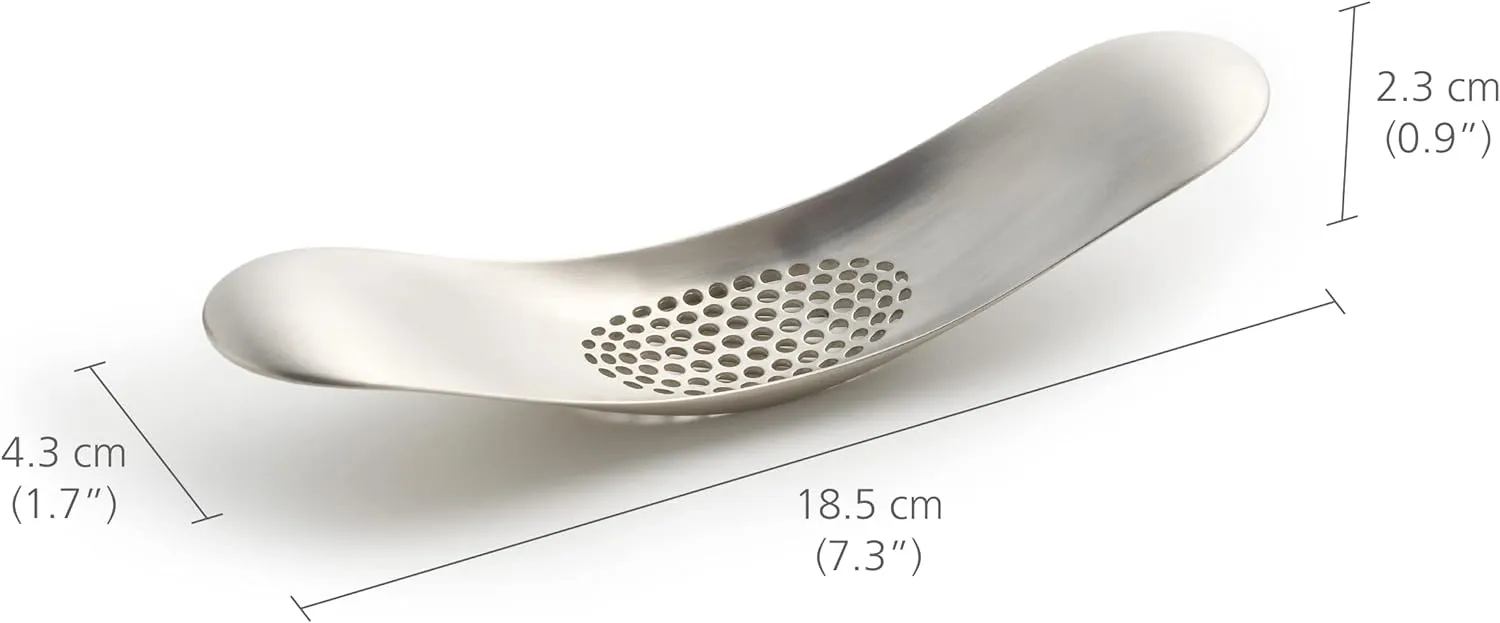 Joseph Joseph Garlic Rocker Crusher Mincer Press Dishwasher Safe, Stainless Steel