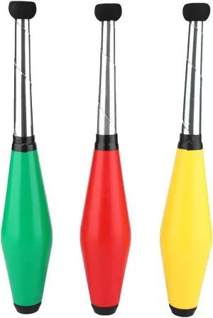 Juggling Stick,Set of 3 Green, Yellow, and Red Plastic Juggling Clubs,16.5 x 3 Inch Juggling Pins Children Training Juggler Juggling Stick Accessory for Kids Adults Outdoor Activity