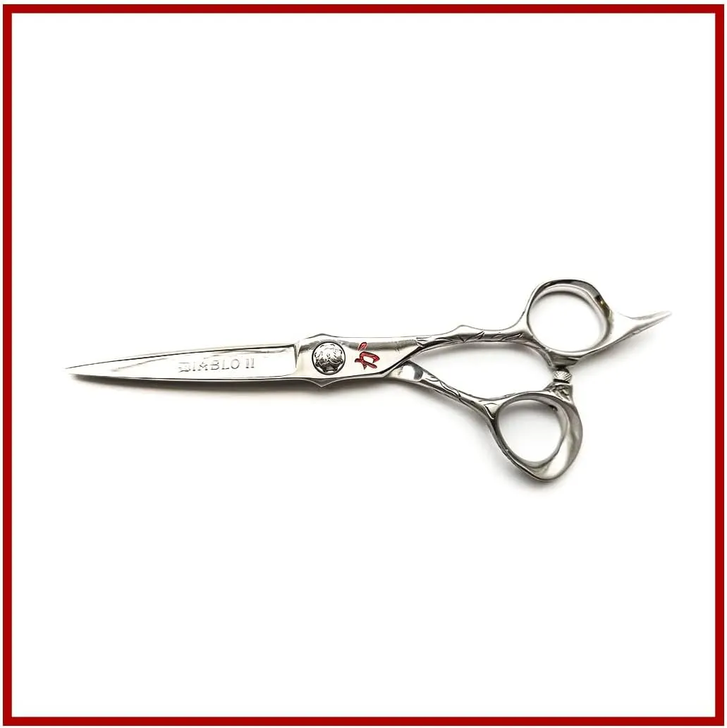 Kamisori Diablo II Professional Beauty Shears - 5.0, 5.5, or 6.0 with Takefu Cobalt steel (Made in Japan) (6.0 In.)