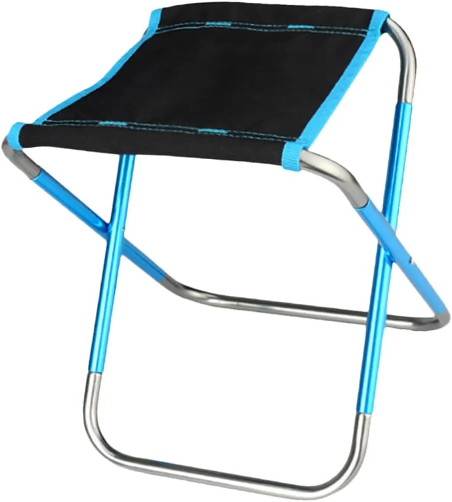 KICHOUSE Camping Accessory Small Folding Stool Comfortable for BBQ Fishing and Traveling