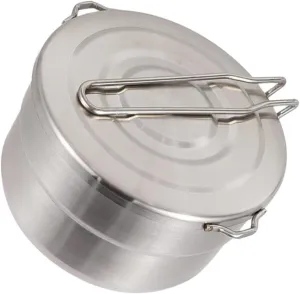KICHOUSE Portable Pot Camping Stainless Steel Pot 1.5l Cooking Set Foldable Cookware for Hiking