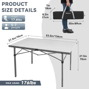 KingCamp Camping Table and Chair Set – 2 Folding Padded Armchairs with Side Tables   Aluminum Roll-Up Table, Heavy-Duty Steel Frame, Cup Holders, Side Pockets, Adjustable Anti-Slip Feet – Portable Out