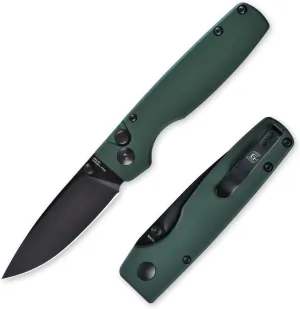 Kizer Original EDC Knife, Green Aluminum Handle and 3" Blade Pocket Knife with Thumb Stud, Daily Carry, V3605E2