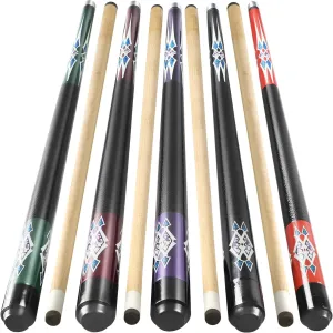 Kmise Pool Stick Set of 5-58" Pool Cue Stick, Canadian Maple Professional Billiards Pool Cue, Pool Sticks for Adults, 18~21oz Multiple Colors,Pool Stick for Bar House Pool Table Sports