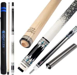 KONLLEN Pool Cue Stick Pro Taper Canadian Maple Billiard Pool Sticks for Adults with Low Deflection Shaft (10.5mm/11.5mm/12.5mm Tip) Professional Billiard Cue Set with Extension and Cue Case