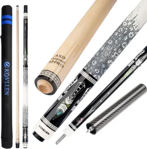 KONLLEN Pool Cue Stick Pro Taper Canadian Maple Billiard Pool Sticks for Adults with Low Deflection Shaft (10.5mm/11.5mm/12.5mm Tip) Professional Billiard Cue Set with Extension and Cue Case