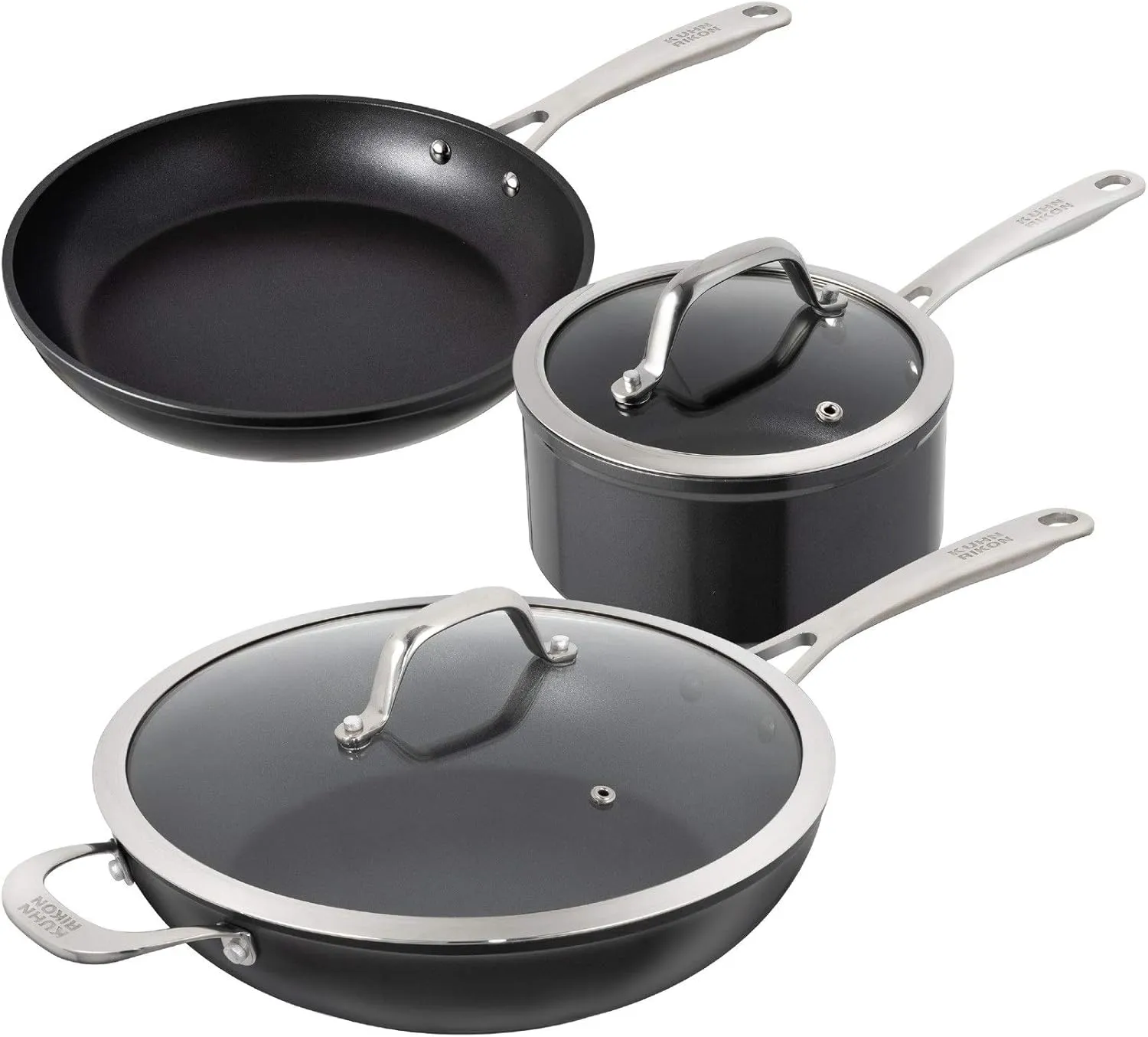KUHN RIKON 31687 Easy Pro Cookware Set, Induction, Aluminium, Aluminium