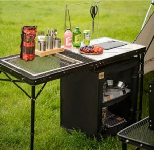 KZM Iron Mesh Cabinet Kitchen Table