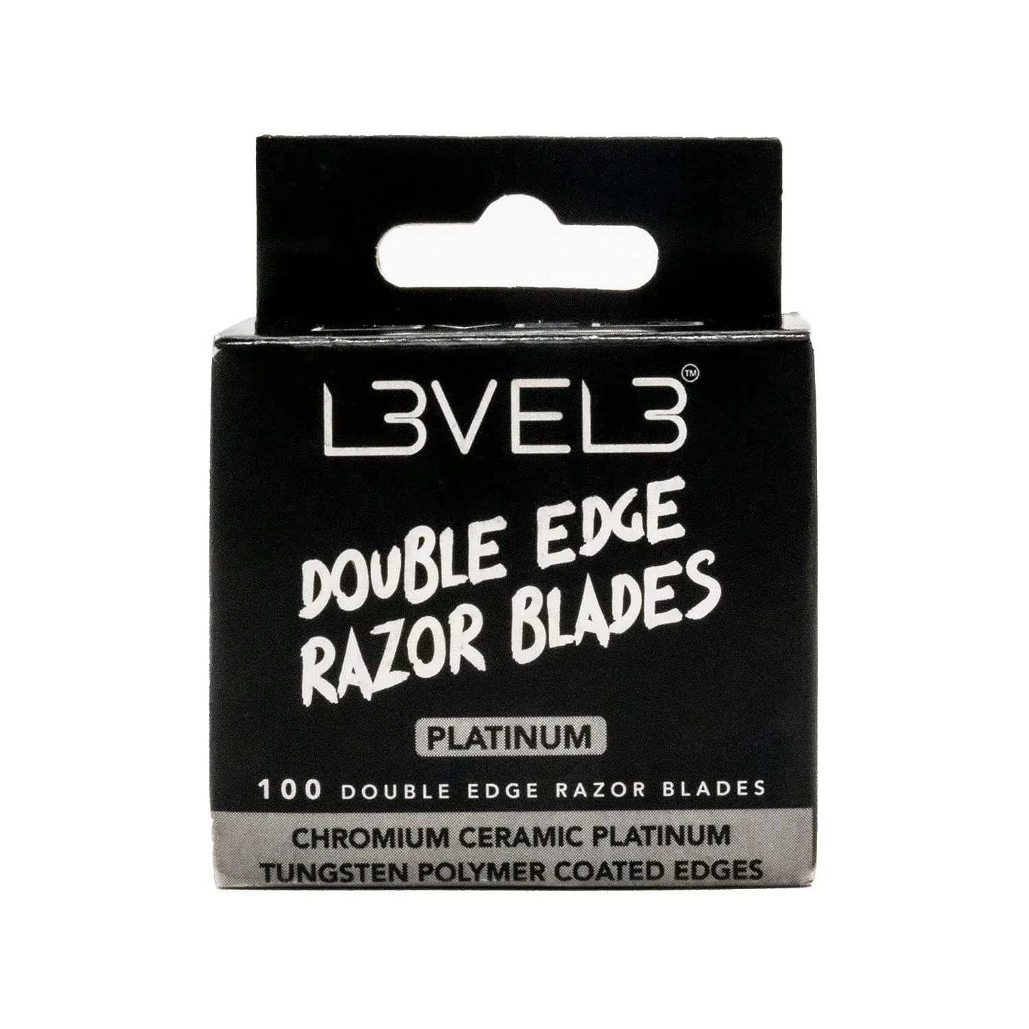 L3 - Level 3 Double Edge Razor Blades - Platinum Coated, Stainless Steel Razor Blades for the Close Shave - for Double Edged Safety Razors - 100 Count (4)
