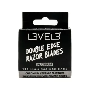 L3 - Level 3 Double Edge Razor Blades - Platinum Coated, Stainless Steel Razor Blades for the Close Shave - for Double Edged Safety Razors - 100 Count (4)