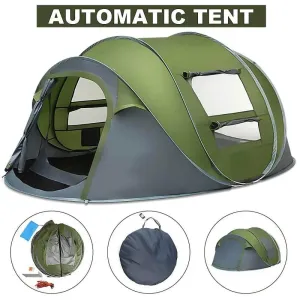 Large Capacity 4 to 5 Persons Automatic Pop Up Camping Tent for Easy Setup