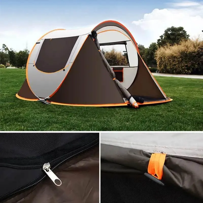 Large Capacity 4 to 5 Persons Automatic Pop Up Camping Tent for Easy Setup