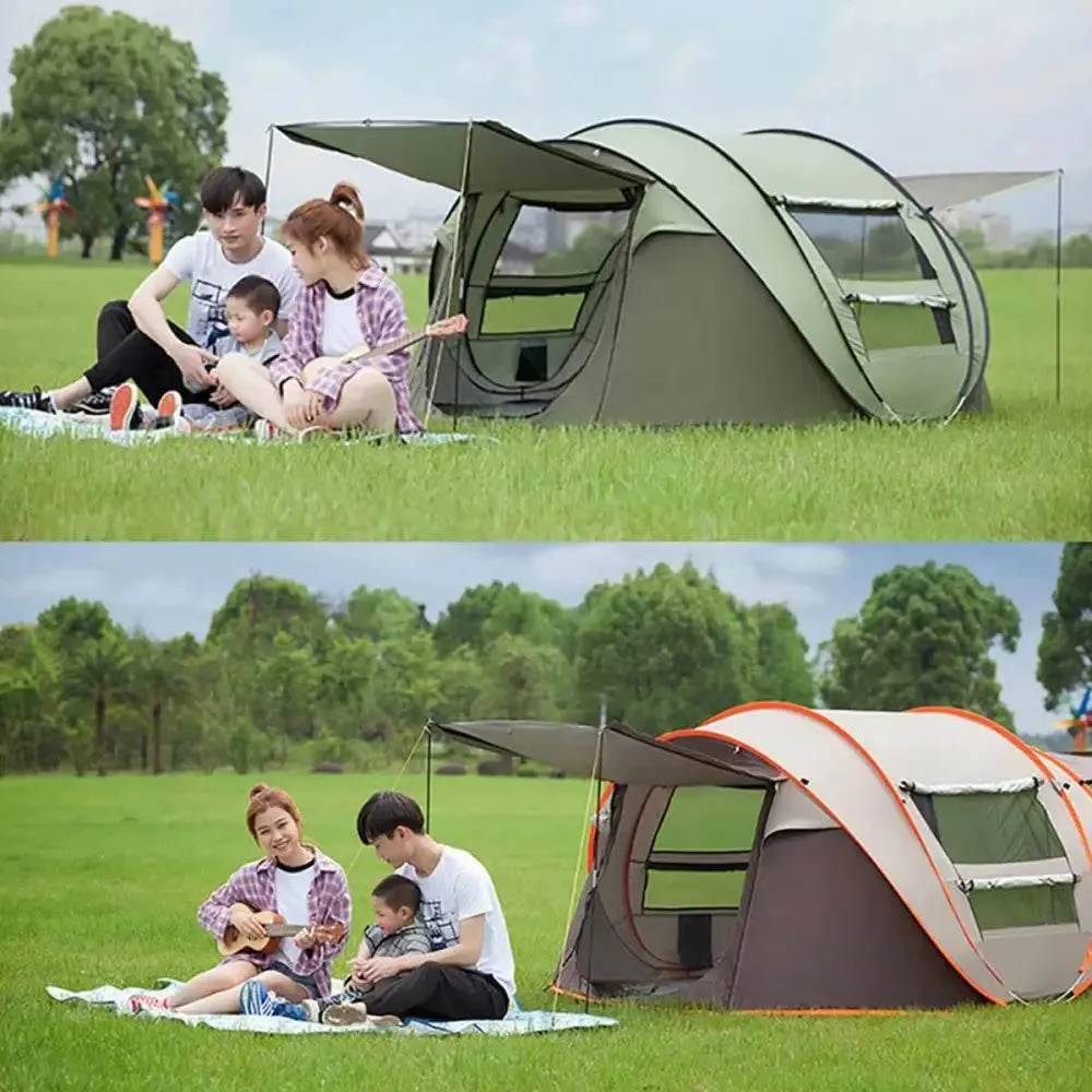 Large Capacity 4 to 5 Persons Automatic Pop Up Camping Tent for Easy Setup