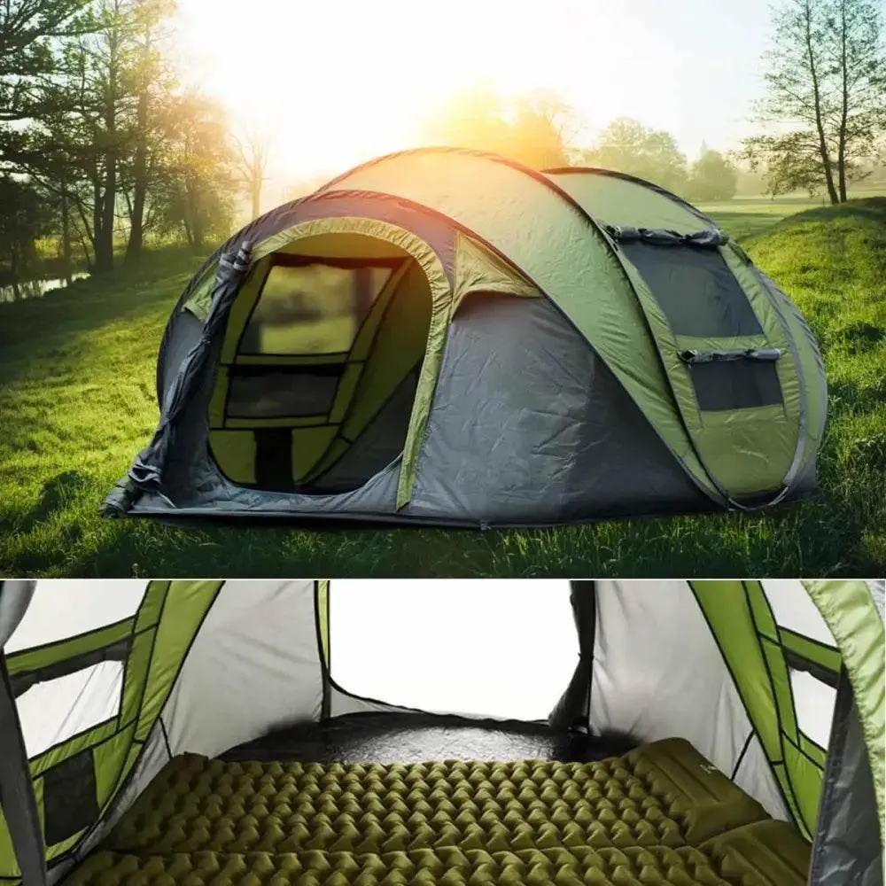 Large Capacity 4 to 5 Persons Automatic Pop Up Camping Tent for Easy Setup