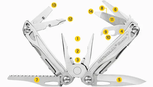 Leatherman Multi-Tool Sidekick 14 Tools