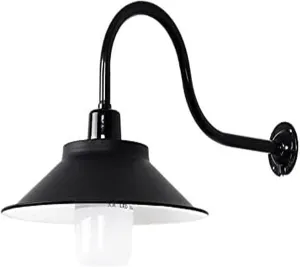 LED Mains Powered Indoor Outdoor Concise Patio Aisle Wall Outside External Light Bedside Living Room Lamp Swan Arm for Farmhouse Barn Villa Backyard Goalpost