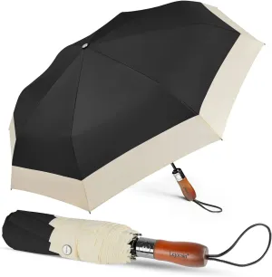 Lejorain Compact Golf Umbrella Large - 54inch Travel Big Portable Automatic Folding Umbrella Windproof for Men Heavy Duty 210T Dupont Teflon Coated Umbrella for Rain