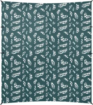 Leopard Print Foldable Beach Cabana UPF50 Easy Setup Shade Sun Shelter with Sand Pockets for Camping, Picnics, Backyard