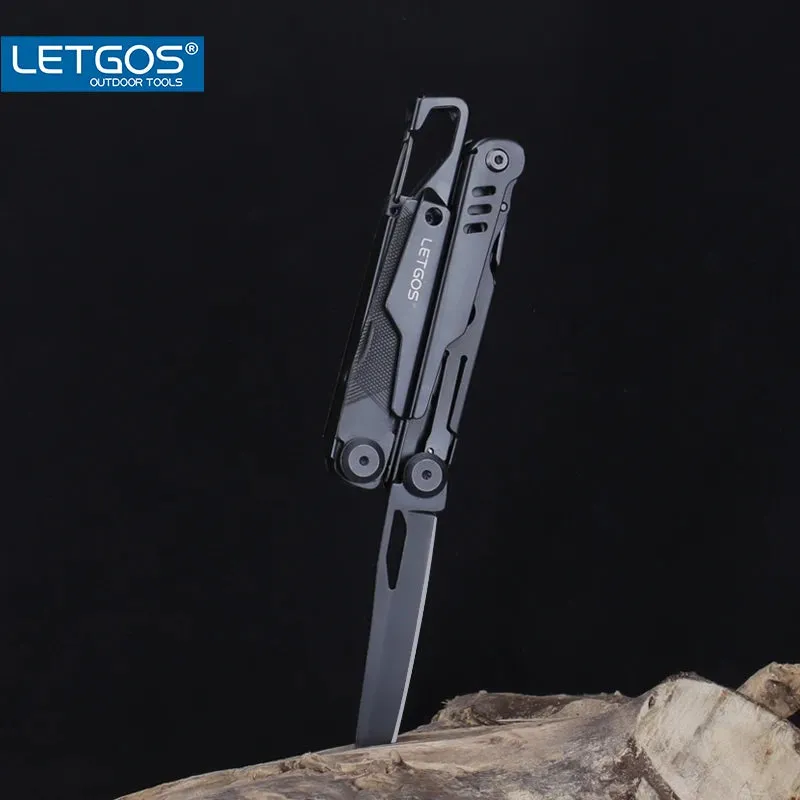 LETGOS 16-in-1 Camping Multi-Tool with Folding Pliers, Wire Stripper, and Portable Design