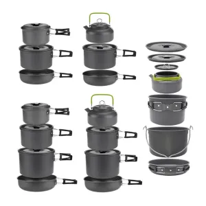 Lightweight and Portable Camping Cookware Set for 1-7 Persons