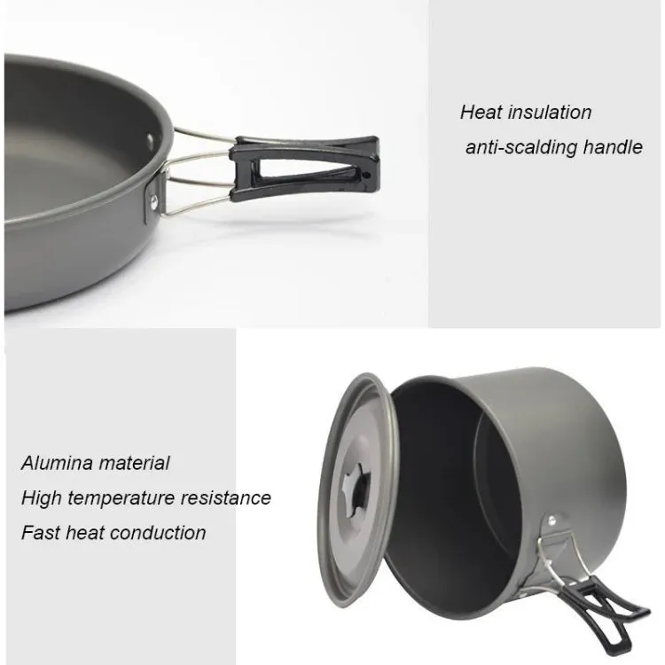 Lightweight and Portable Camping Cookware Set for 1-7 Persons