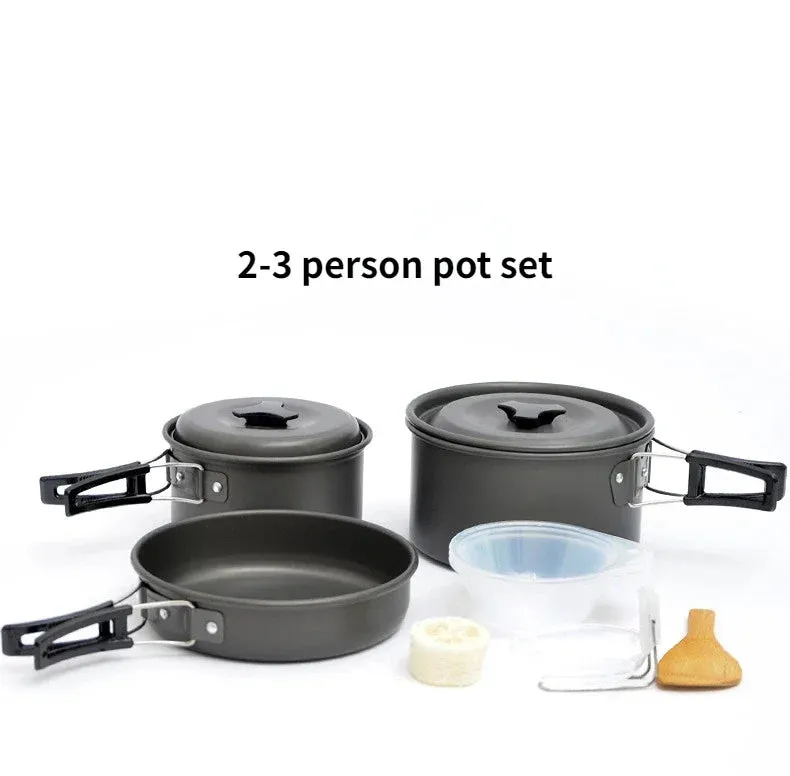 Lightweight and Portable Camping Cookware Set for 1-7 Persons