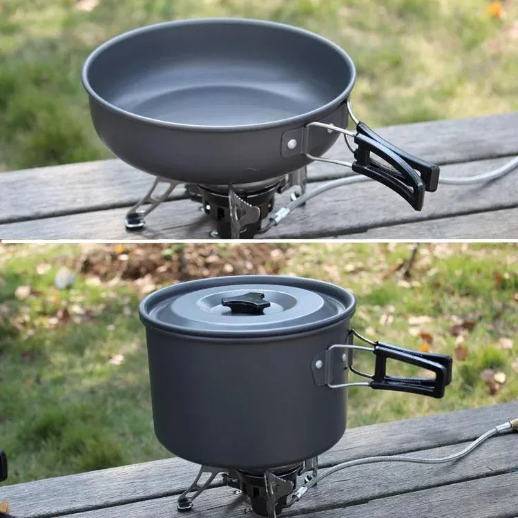 Lightweight and Portable Camping Cookware Set for 1-7 Persons