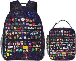 Lightweight Hiking Daypacks Backpack With Lunch Box Sets Adjustable Shoulder Straps, Black4