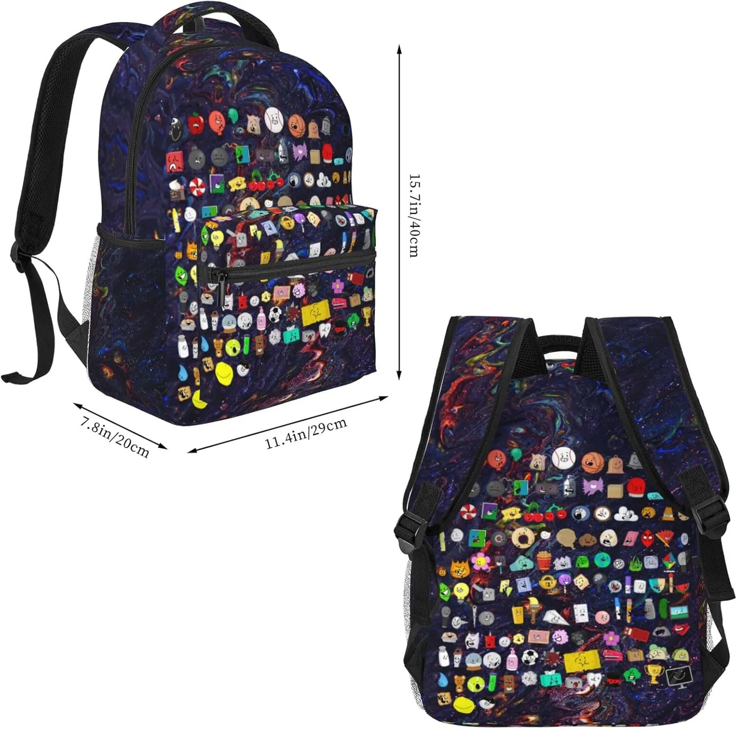 Lightweight Hiking Daypacks Backpack With Lunch Box Sets Adjustable Shoulder Straps, Black4