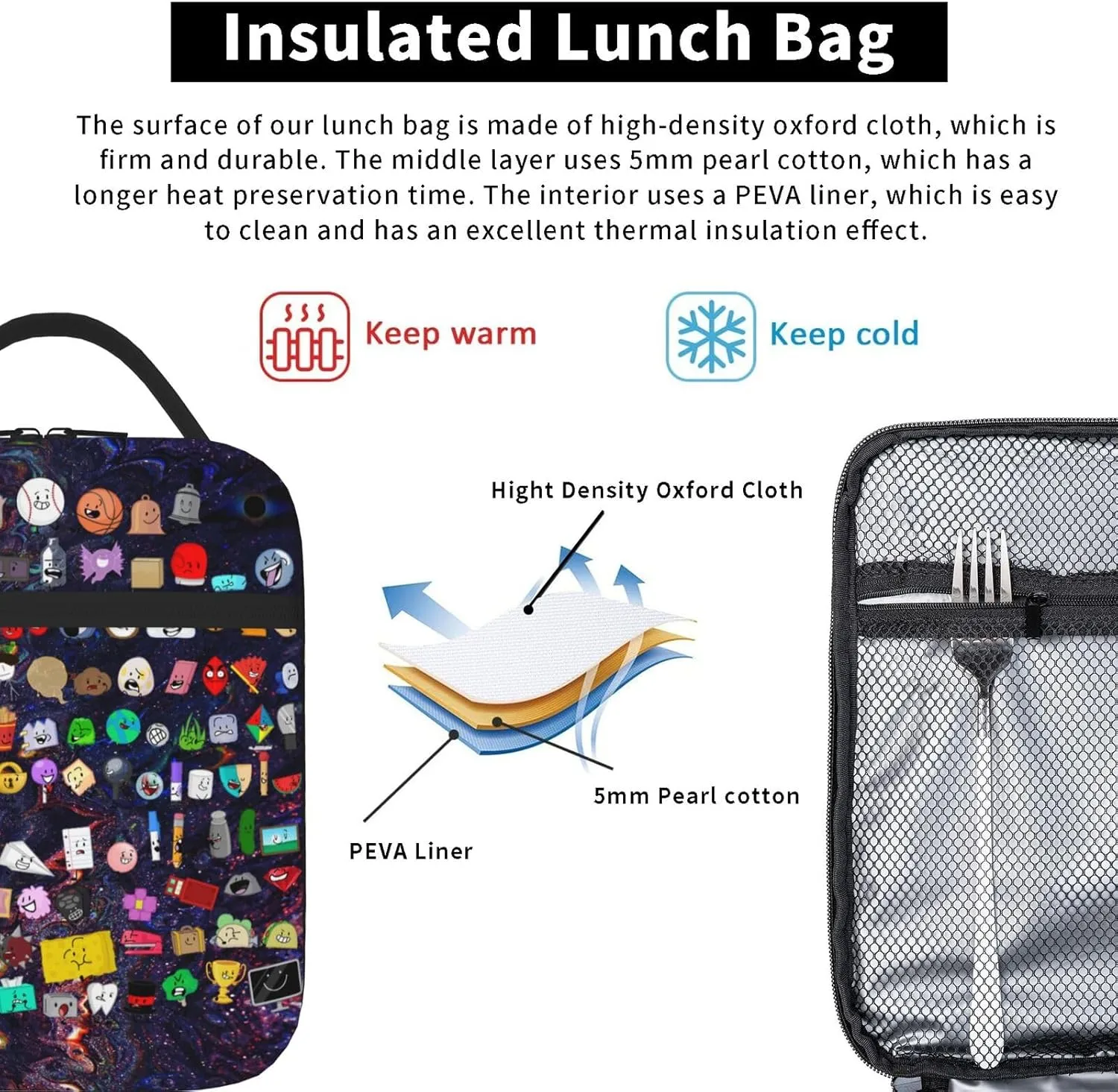Lightweight Hiking Daypacks Backpack With Lunch Box Sets Adjustable Shoulder Straps, Black4