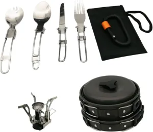 Lightweight Portable Camping Pot Set Non-Stick Cooking Utensils Hiking Pan Set