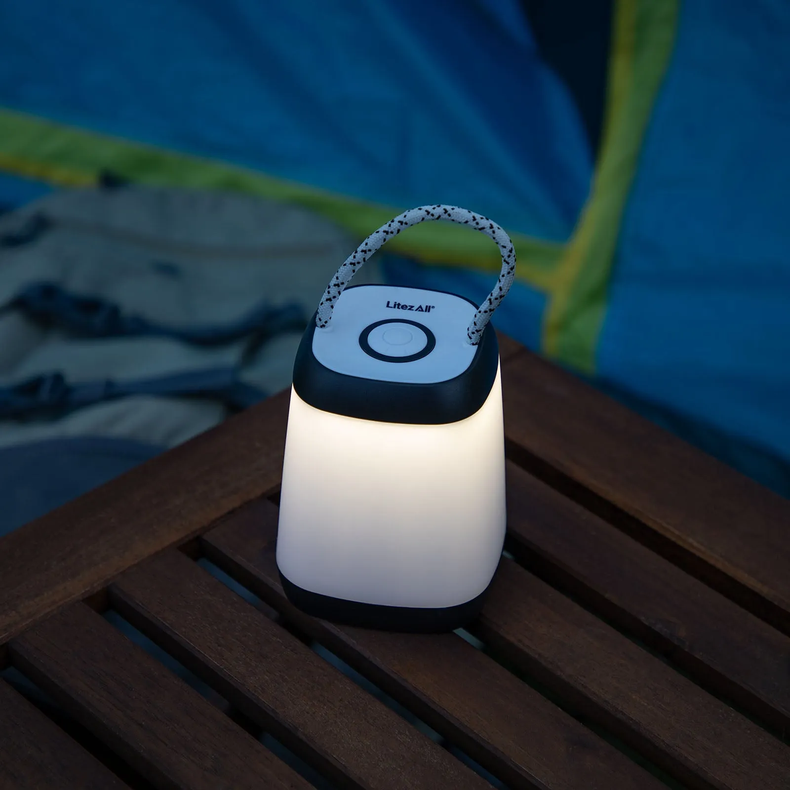 LitezAll Square Mini Lantern with Rope handle
