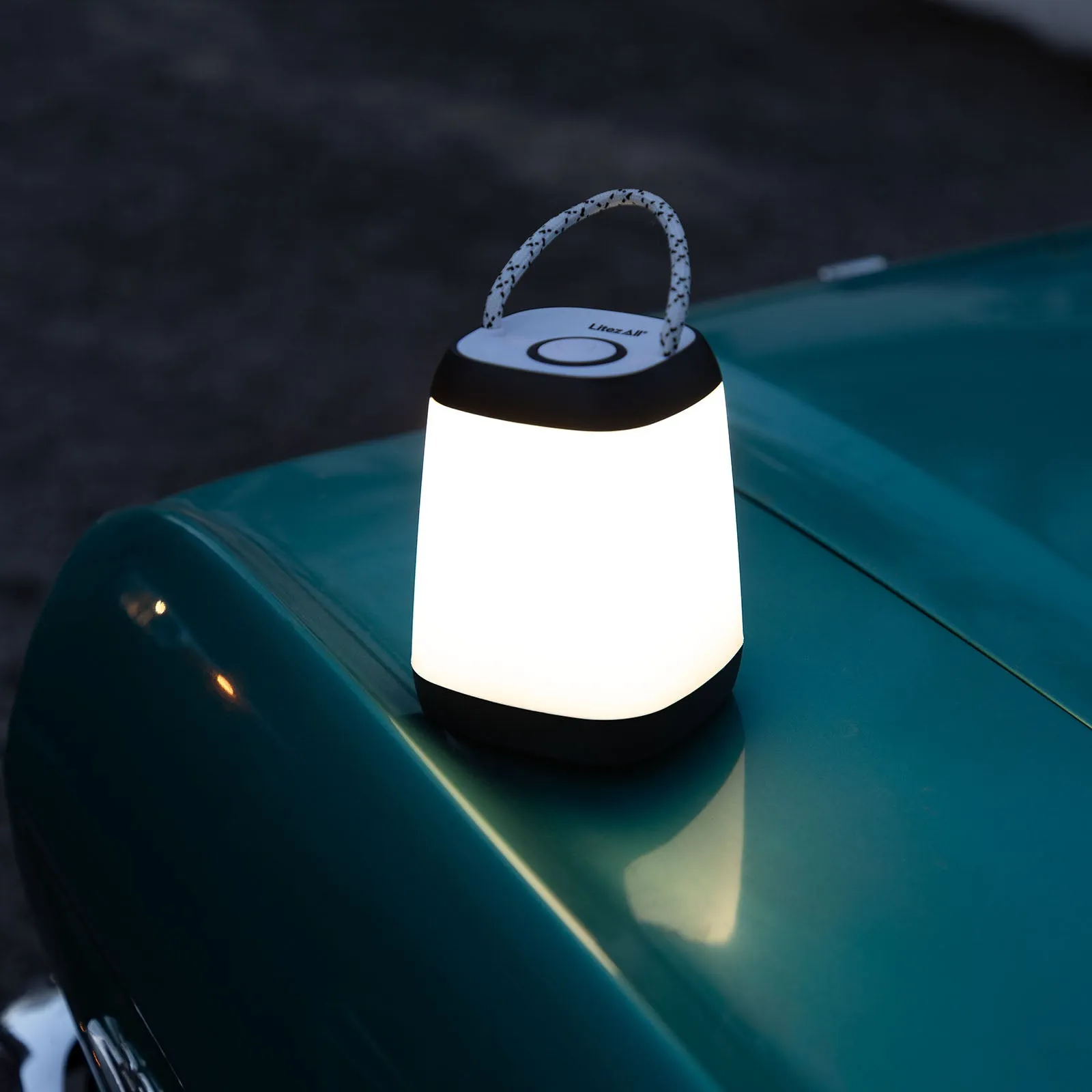 LitezAll Square Mini Lantern with Rope handle