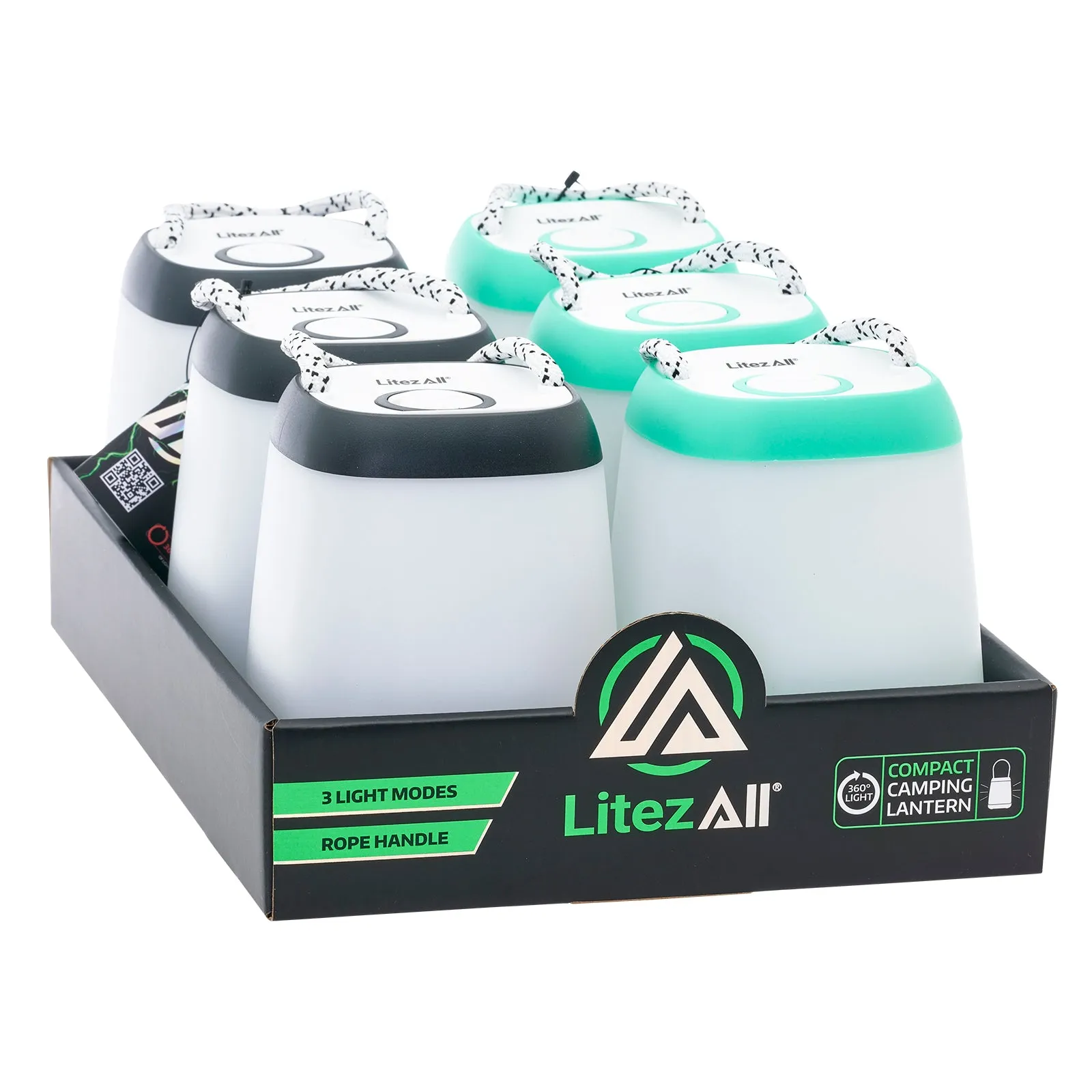 LitezAll Square Mini Lantern with Rope handle