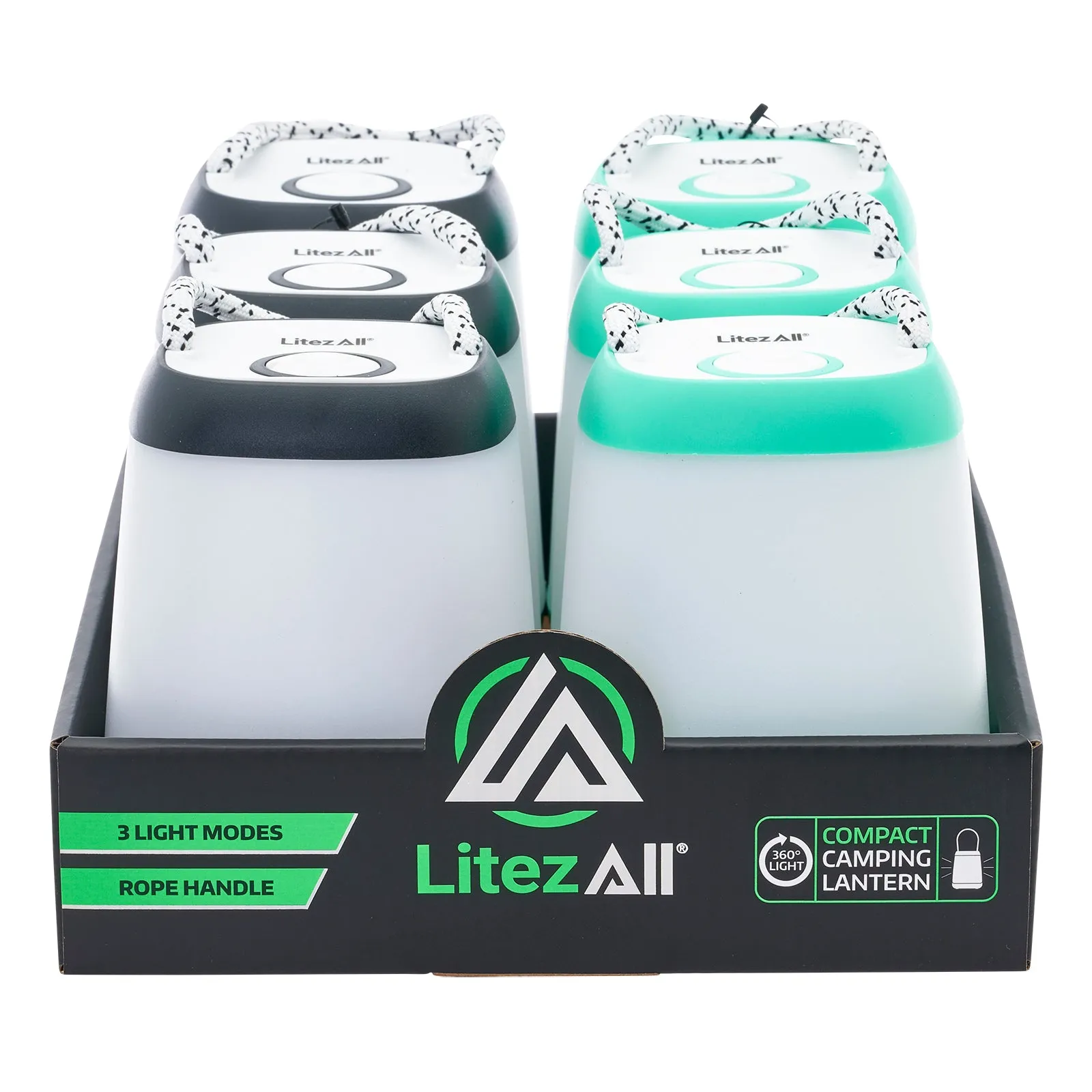 LitezAll Square Mini Lantern with Rope handle