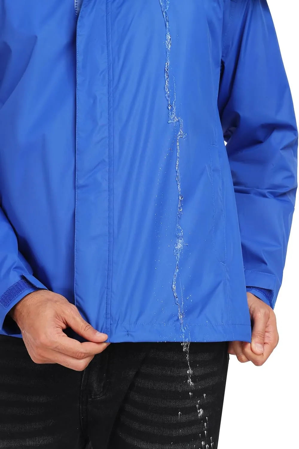 Little Donkey Andy Men's High-performance Waterproof Rain Jacket Ultra Lightweight Rain Shell for Hiking,Golf,Travel