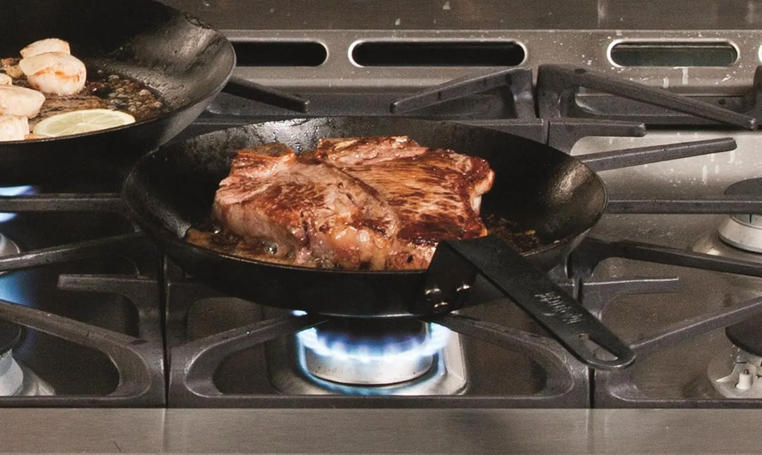Lodge Pre-Seasoned Carbon Steel Skillet - Use in the Oven, on the Stove, on the Grill, or Over a Campfire - 10 Inch
